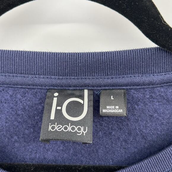 Ideology Men's Crewneck Fleece Sweatshirt - Navy - Large - New with tags - Picture 3 of 6